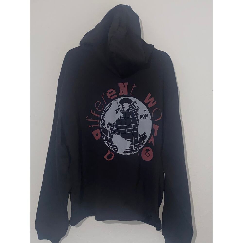 Homme + Femme Skeleton Circle of Life Black Hoodie French Terry - Picture 2 of 5